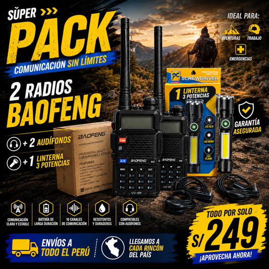 PACK RADIOS BAOFENG 7KM - UV5R