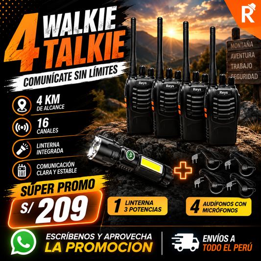 PACK WALKIE TALKIE 4KM