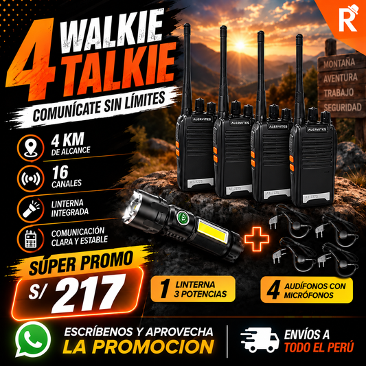 PACK WALKIE TALKIE 4KM
